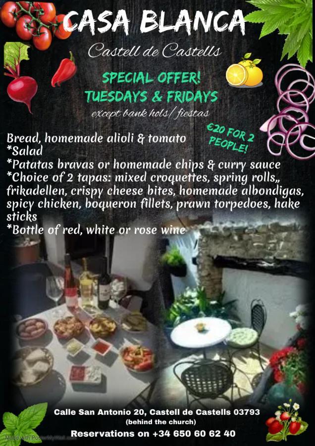 Castell De Castells Casa Blanca Bed & Breakfast エクステリア 写真